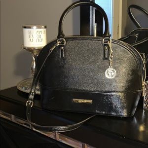 Anne Klein black satchel bag